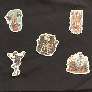 Floral skull stickers/decals